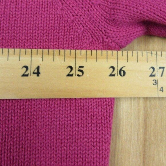 GAP Crew Neck Cotton Sweater Sz XL 16 Fuchsia Pink Shirt Knit Top Side Slits NWT - Picture 12 of 12
